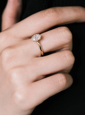 OBD培育钻石女戒S925银