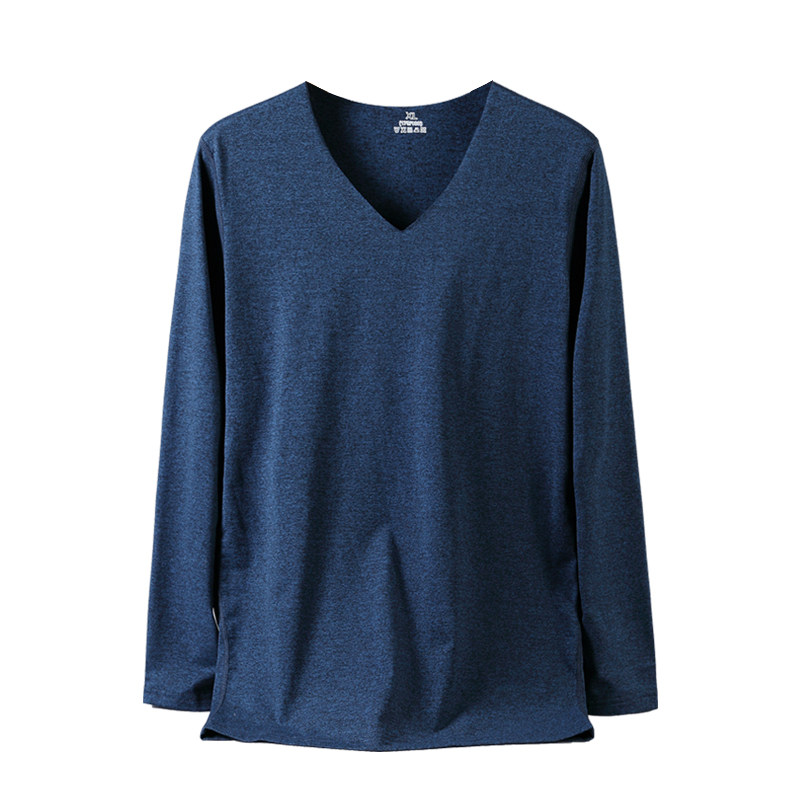 无痕长袖t恤男加绒加厚青年打底衫 蒂伦尊T恤