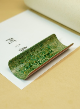 现货直拍大漆脱胎茶则漆器
