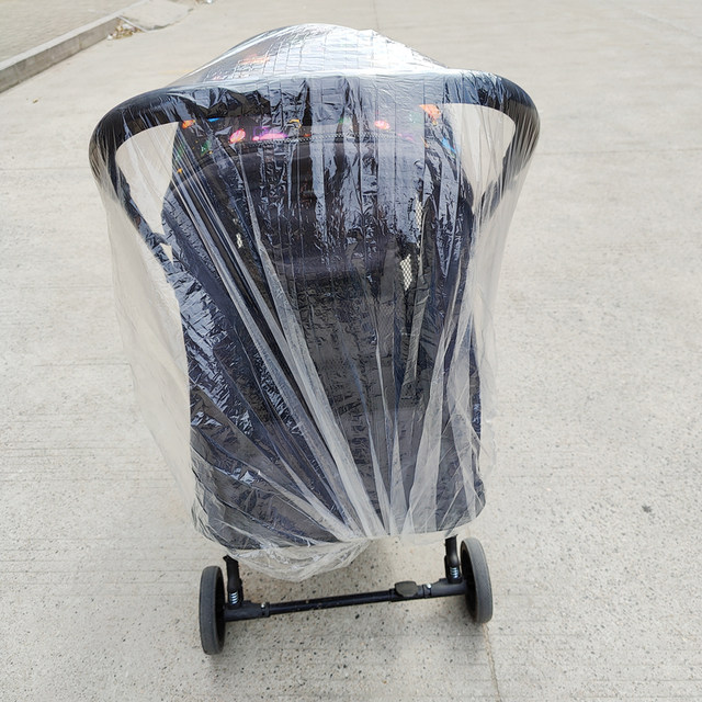 Baby car dust cover Baby cart a cart, moisture -proof children's cart, protecting the jacket transparent plastic ash storage bag waterproof