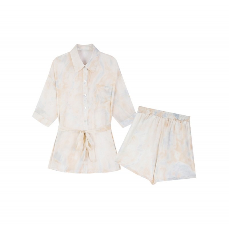 小个子夏季2020年新款系带防晒衬衫 绣由时尚套装