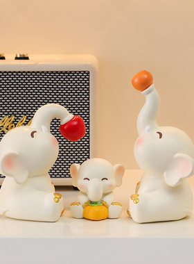 吉祥三宝大象摆件高级感客厅电视酒柜装饰品搬家礼物乔迁新居礼品