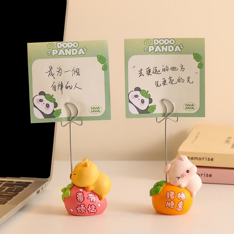 便签夹摆件工位情绪稳定神器办公室桌面留言照片夹立式夹子装饰品,淘宝优惠券,粉丝福利购,淘宝优惠卷