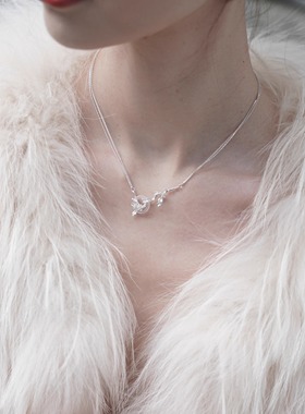 月桂项链WIZARDLAB纯银女玛瑙