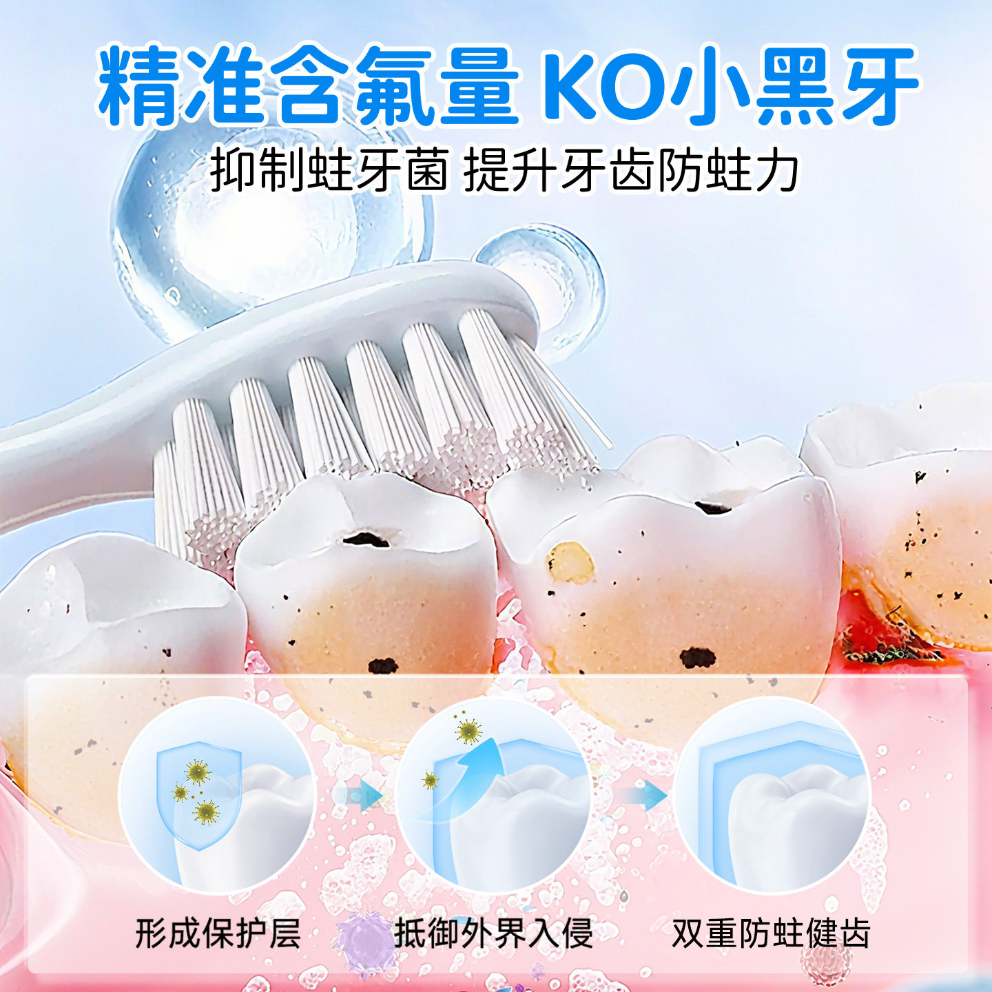 【任选4】冰泉宝贝汤姆猫联名款儿童口香牙膏益生菌含氟防蛀牙膏