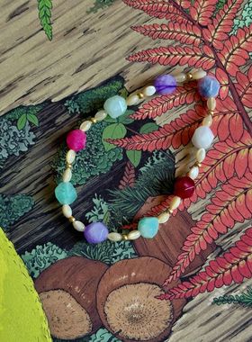 原创新中式玛瑙贝壳手串女小众高级感精致手链新款国风礼物