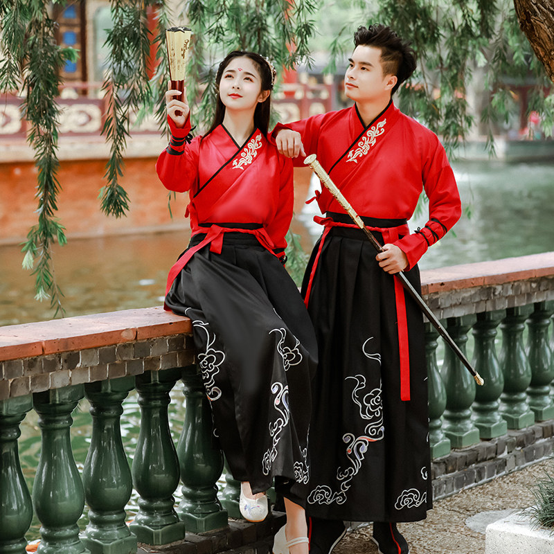 日常改良汉服男女通用书生情侣襦裙 澳东秀民族服装/舞台装