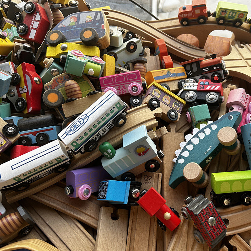 外贸宜家木制小火车儿童益智玩具兼容brio木质轨道滑行小车配件,淘宝优惠券,粉丝福利购,淘宝优惠卷