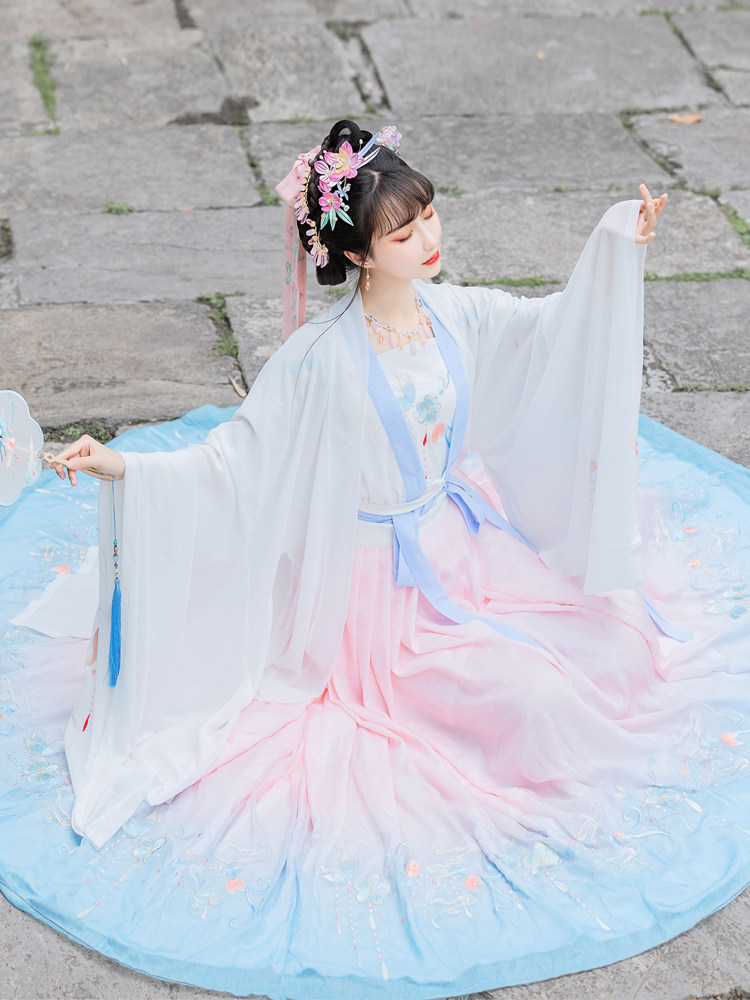 浣歌汉服女正品原创中国风齐腰樱花 誉纪汉服