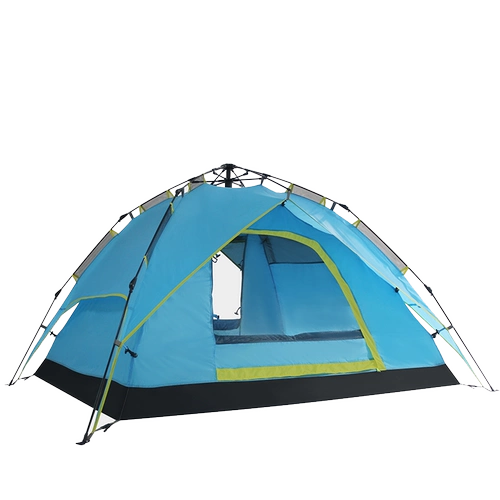 Дорожная автоматическая двухэтажная портативная пляжная палатка для путешествий для кемпинга, палатка на 3-4 человек, полностью автоматический, увеличенная толщина