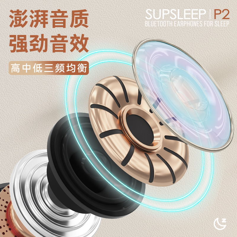 SUPSLEEP Bluetooth headset does not press on the ears while sleeping ENC