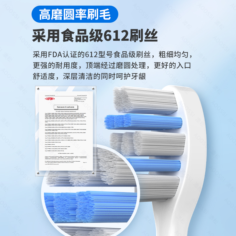 澳松适配usmile电动牙刷头笑容加Y1/U1/U2/U3P10/Y10替换通用软毛