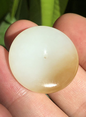 天然新疆且末料糖羊脂玉平安扣男