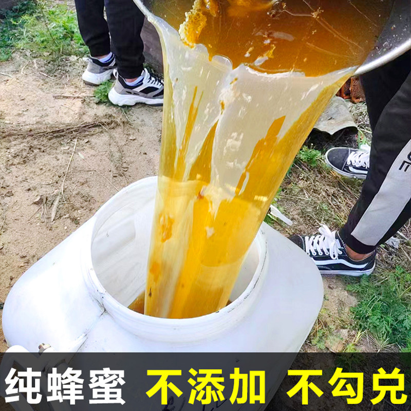 蜂蜜纯正原蜜野百花土蜂蜜农家自产成熟蜜2斤新疆黑蜂蜂蜜纯蜂蜜