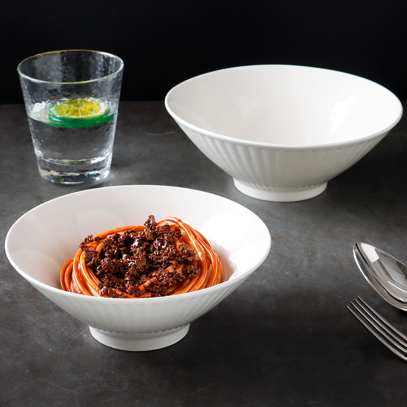 四只装简约斗笠碗高级感大碗面碗家用2025新款螺蛳粉碗汤碗拉面碗