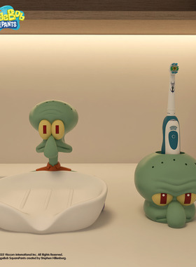 比奇堡周边章鱼哥沥水肥皂盒收纳学生宿舍厕所香皂盒创意装饰摆件