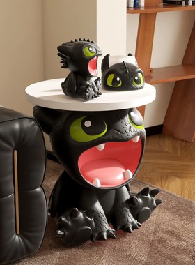 驯龙高手无牙仔动漫造型边几卡通风摆件乔迁之喜玄关前台开业装饰