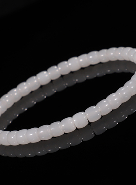 和田玉手链于田料老型珠手串