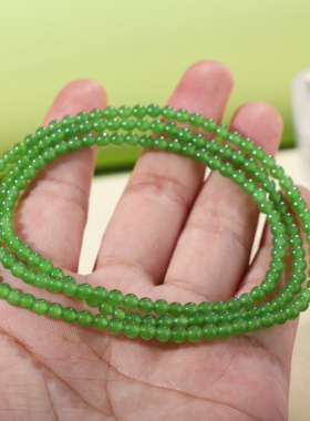 天然碧玉手链小米珠手链手串