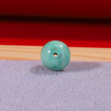 DIY аксессуары 原矿绿松石圆珠单珠10mm 高瓷高蓝单颗湖北松石单珠散珠 s220-260