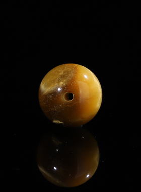 黄虎眼石12.6mm单珠虎晶石圆珠