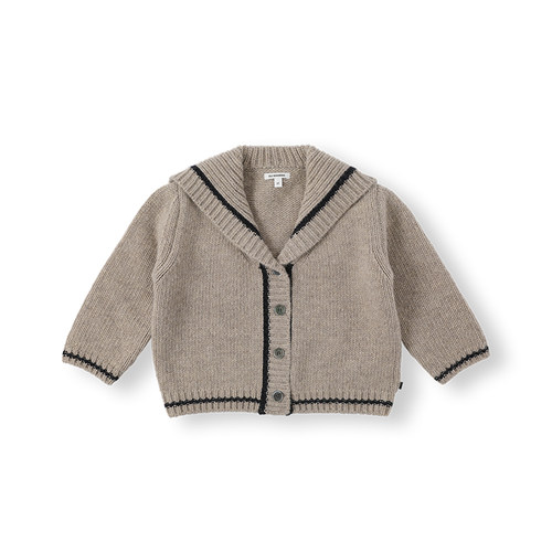 benebene设计师款羊毛针织开衫秋冬新款新生婴儿男女儿童保暖外套 - 图2