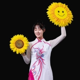 Подсолнечник улыбается цветами, подсолнухами и танцевальным реквизитом, вступит в церемонию открытия, творческая спортивная встреча с питательностью