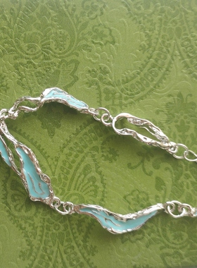 新款潮流设计浅蓝色手链女不规则冷淡风小众高级感配饰手饰574