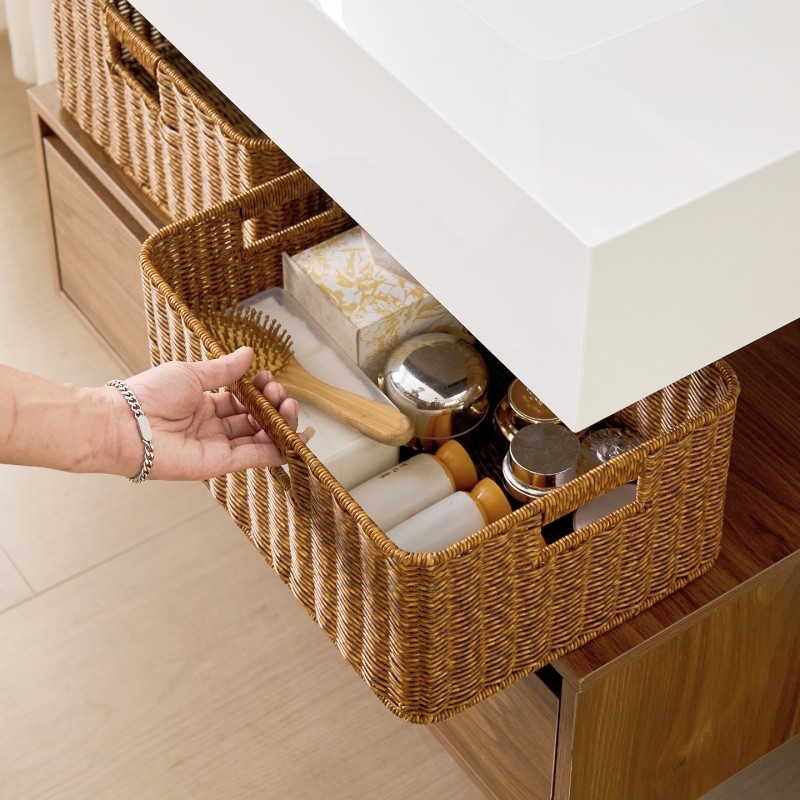 酒店风浴室柜下编织收纳筐卫生间浴巾毛巾收纳篮仿藤编置物收纳篮,淘宝优惠券,粉丝福利购,淘宝优惠卷