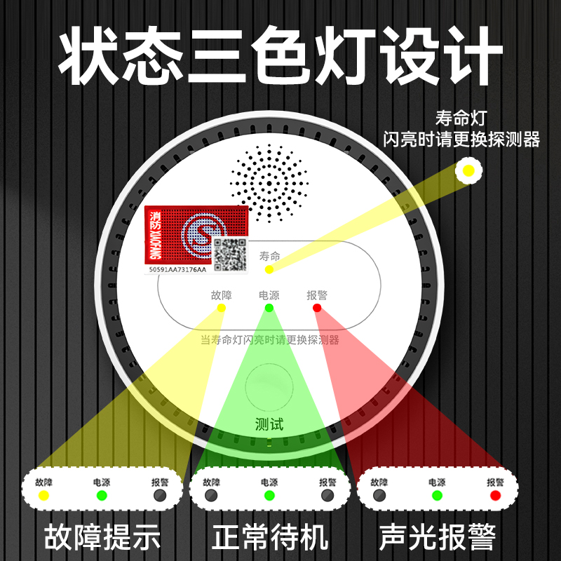 燃气报警器厨房家用煤气天然气液化气餐饮可燃气体泄漏无线探测仪