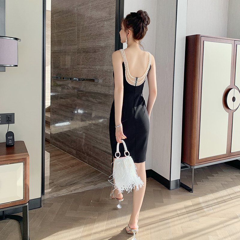 欧洲站无袖女夏露背小洋装连衣裙 ruuhee连衣裙