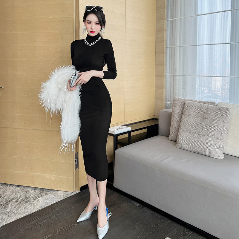 欧洲站包臀紧身连衣裙法式打底裙子 ruuhee连衣裙