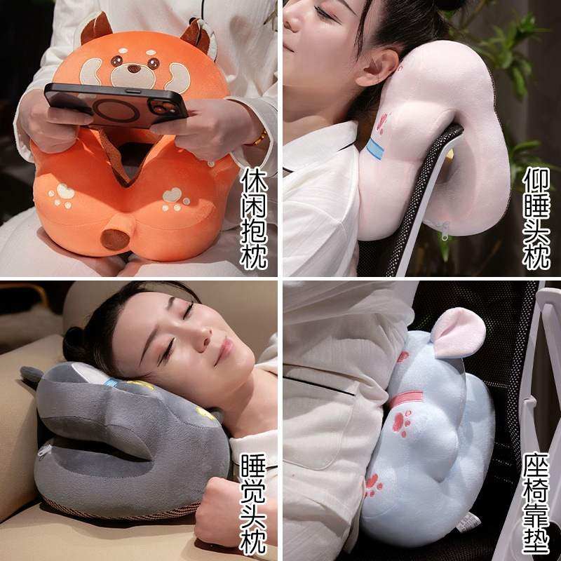 可爱小企鹅水豚凉席睡觉办公室午睡趴小学生抱枕睡午休桌子枕神器,淘宝优惠券,粉丝福利购,淘宝优惠卷