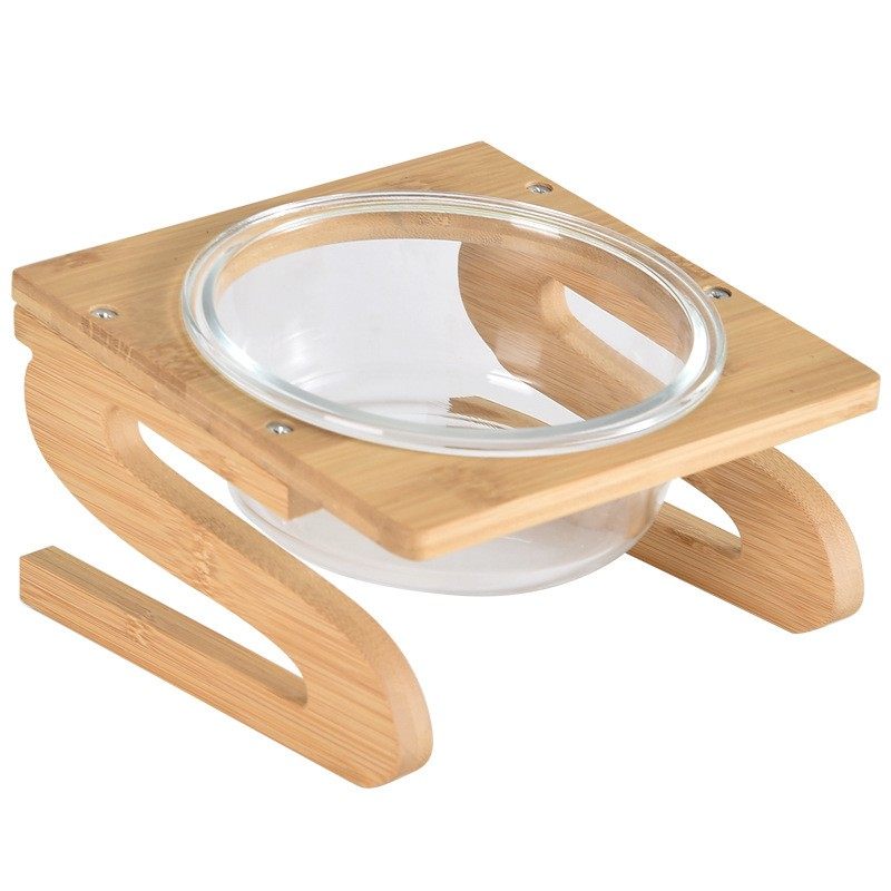 新品 玻璃猫碗猫咪食盆猫咪粮碗狗盆狗碗饮水碗双碗保护颈椎宠物,淘宝优惠券,粉丝福利购,淘宝优惠卷