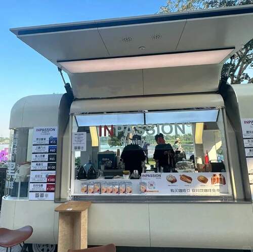 电动奶茶餐车定制多功能咖啡汉堡网红餐车来图定制跨境移动快餐车 - 图1