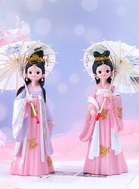 汉服古装女孩颜如玉系列古风少女装饰梳妆台心布置房间摆件家居