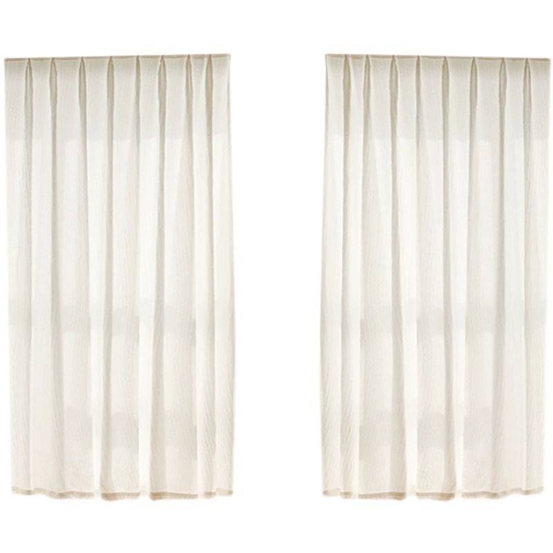 法式轻奢起皱燕尾纱帘窗帘人纱不透阳台客厅窗纱透光装饰门帘卧室,淘宝优惠券,粉丝福利购,淘宝优惠卷