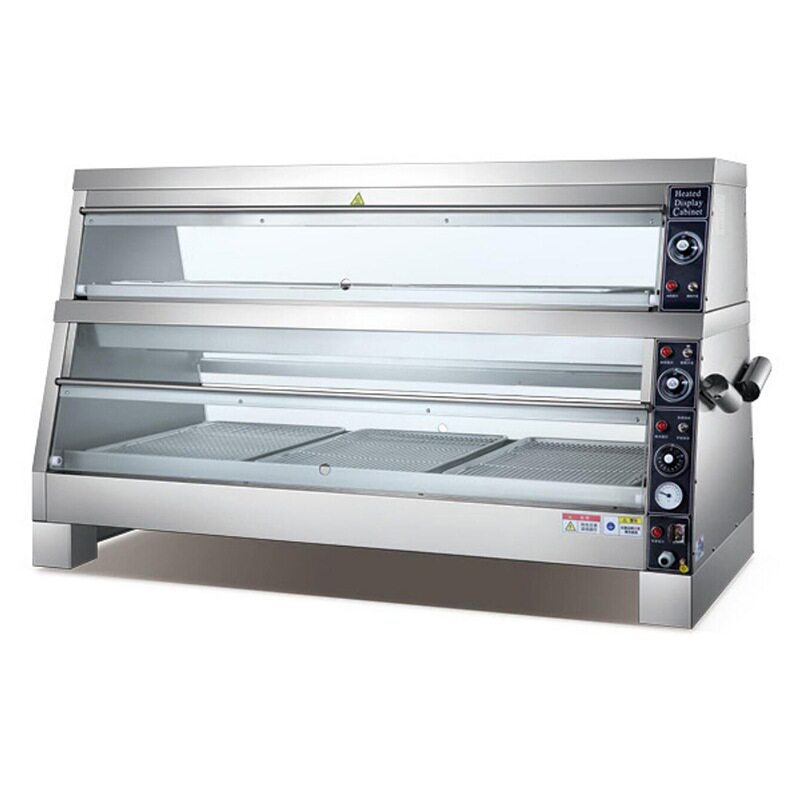 工厂直销台式加热保温柜商用双层熟食展示陈列柜汉堡保温炸鸡蛋挞 - 图2