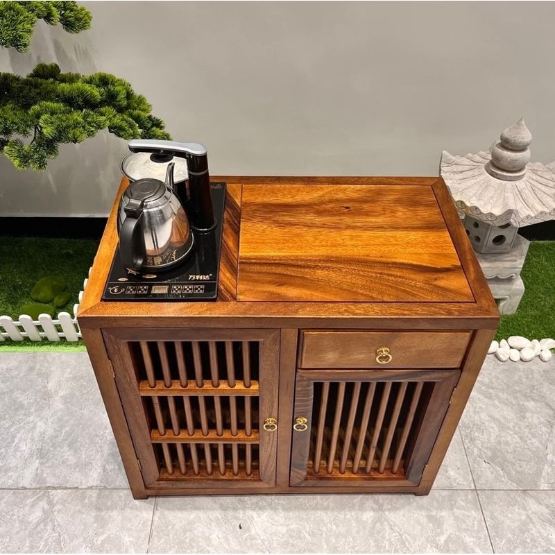 奥坎茶水柜实木大板边柜家用泡茶台原木中式餐边柜茶几茶桌储物柜,淘宝优惠券,粉丝福利购,淘宝优惠卷