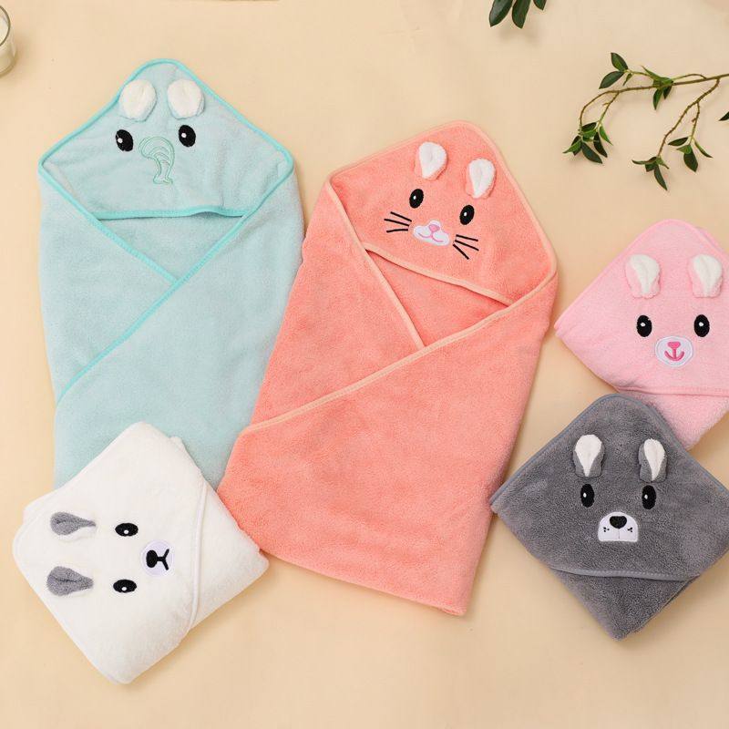新品 珊瑚绒儿童浴巾新生儿洗澡速干抱被宝宝连帽斗篷加厚卡通儿,淘宝优惠券,粉丝福利购,淘宝优惠卷