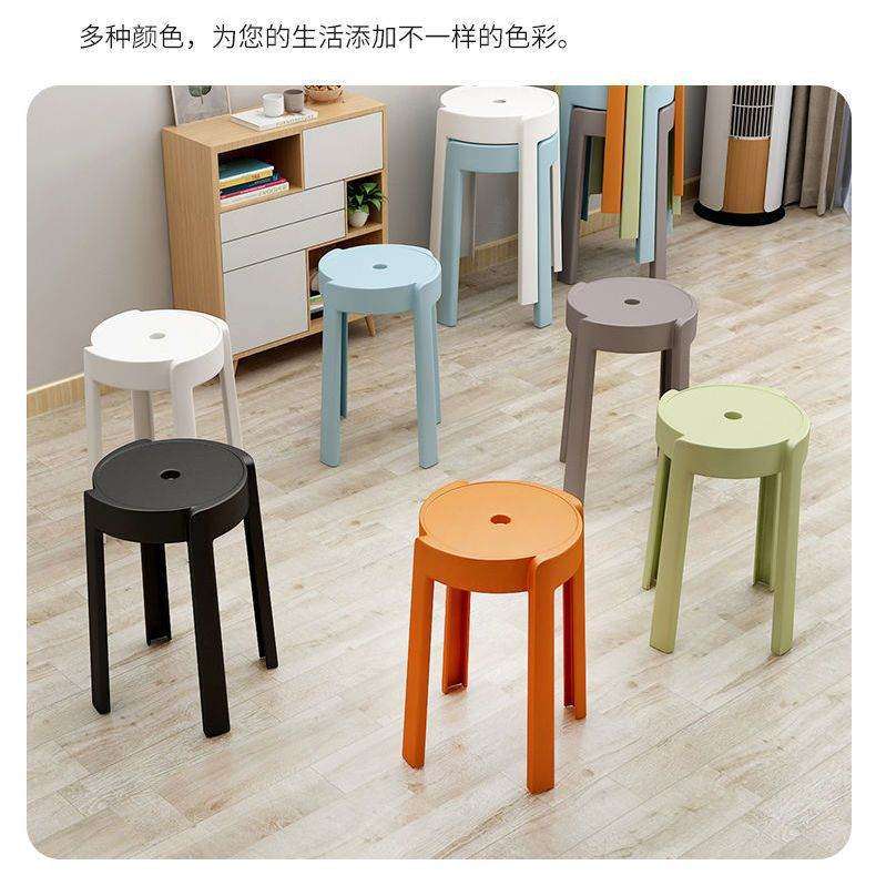 塑料凳子椅子高凳加厚圆凳餐椅批发凳板凳可收纳简约摞叠叠放家用,淘宝优惠券,粉丝福利购,淘宝优惠卷