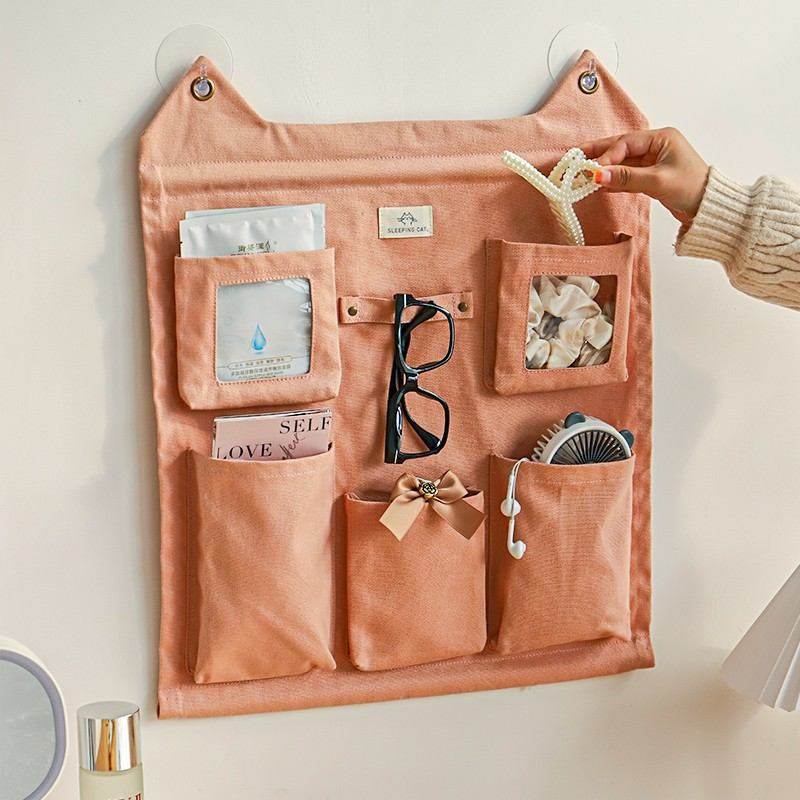 日式加厚帆布儿童收纳挂家用袋袋杂物壁挂式物储首饰收纳袋大容量,淘宝优惠券,粉丝福利购,淘宝优惠卷