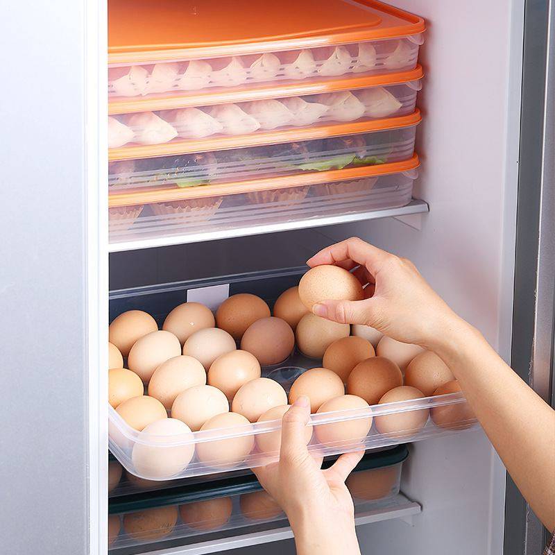 饺子盒冷冻盒冰箱用水饺馄饨保鲜盒收纳托速装整理盒放收纳架鸡蛋,淘宝优惠券,粉丝福利购,淘宝优惠卷