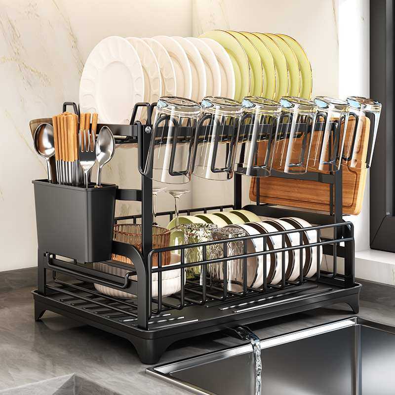 跨境爆款自卸水收纳家用置物架水槽架台面厨房碗碟窗台筷新款沥水,淘宝优惠券,粉丝福利购,淘宝优惠卷