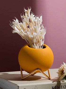 创意小花瓶家居装饰品北欧现代玄关客厅奢酒柜办公桌房间轻卧室面