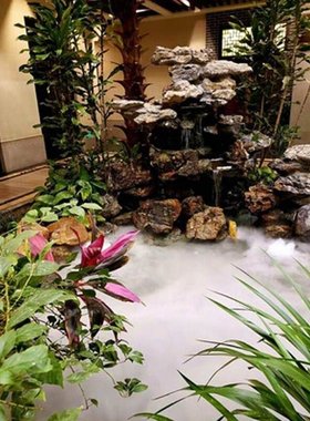 十头雾化板鱼池起雾水雾器烟雾造雾器假山流水雾化气加湿器喷雾