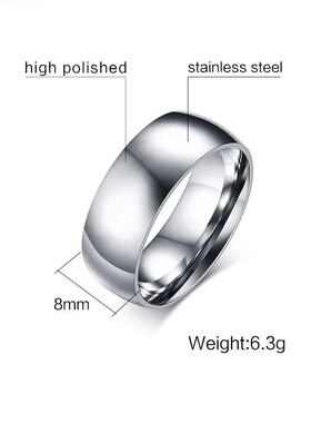 2/5/6/8mm Small Mini Silver Color Stainless Steel Simple Wom