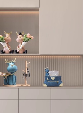 钥匙收纳玄关摆件入户托盘乔迁新居鞋柜装饰品轻奢高档礼物餐边柜