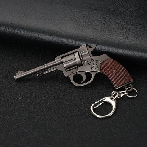 1pc Cool Game Pistol Shape Keychain Metal P92 R45 R1895 Mode - 图1