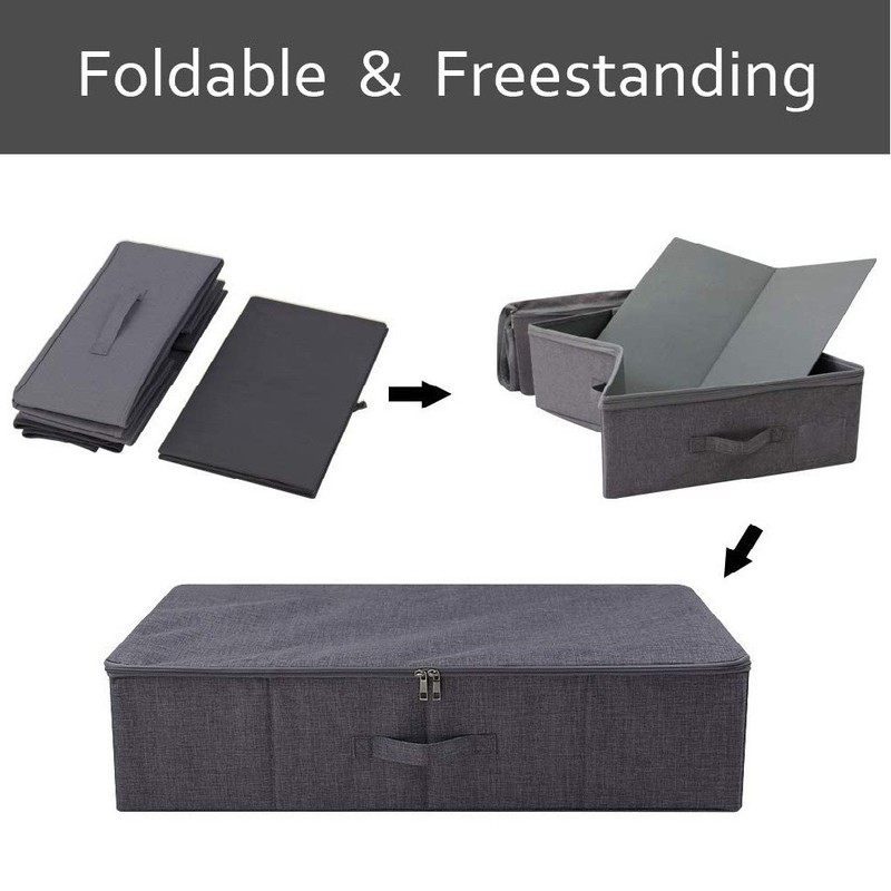 亚马逊折叠床下储物袋衣橱棉箱收纳整理箱双头麻布床底带拉链,淘宝优惠券,粉丝福利购,淘宝优惠卷